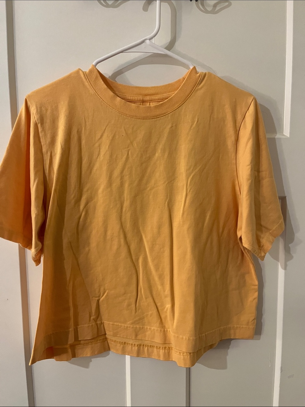 all in motion Mustard Short Sleeve Cropped Tee